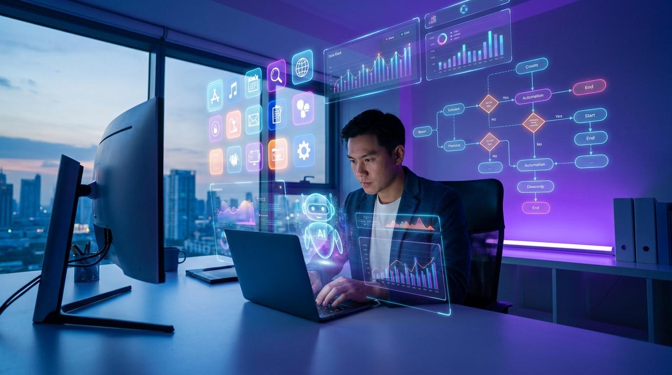 IA aumenta produtividade em 25-60%: as ferramentas que todo empreendedor solo precisa conhecer em 2026